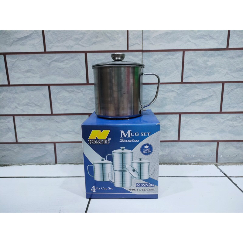 Mug Set 4pcs / Mug Set isi 4pcs dengan berbagai ukuran (10cm,11cm,12cm,13cm)