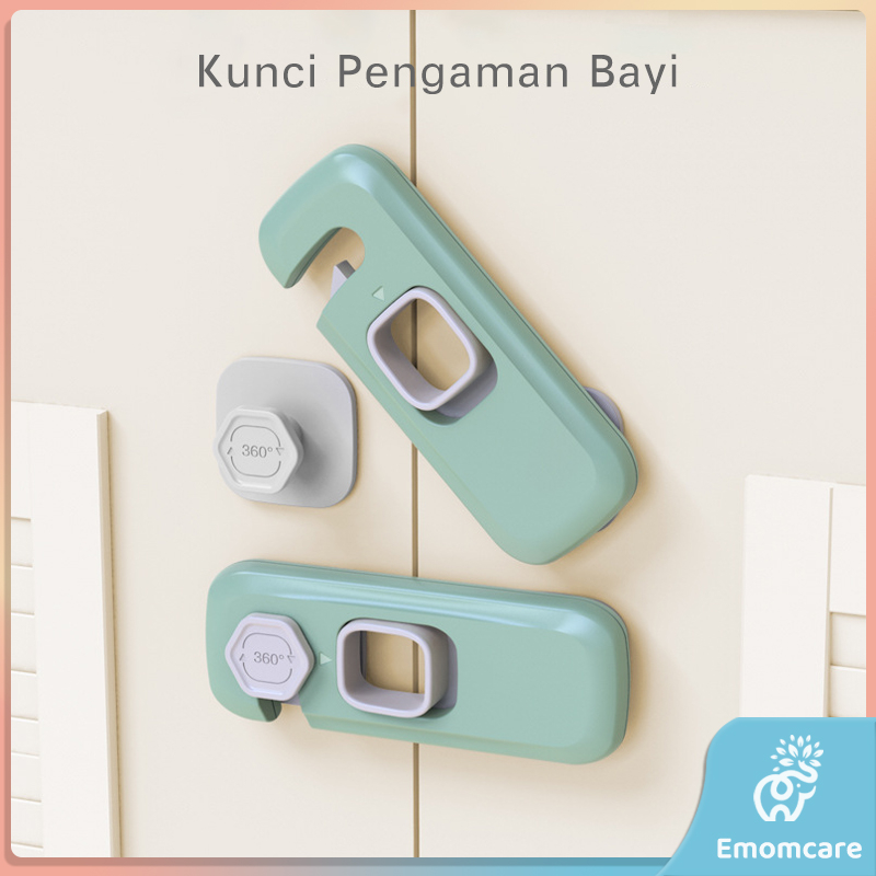 Kunci Pengaman Laci Lemari Kulkas / Baby Cabinet Safety Lock / Pengunci Furniture Pelindung Bayi