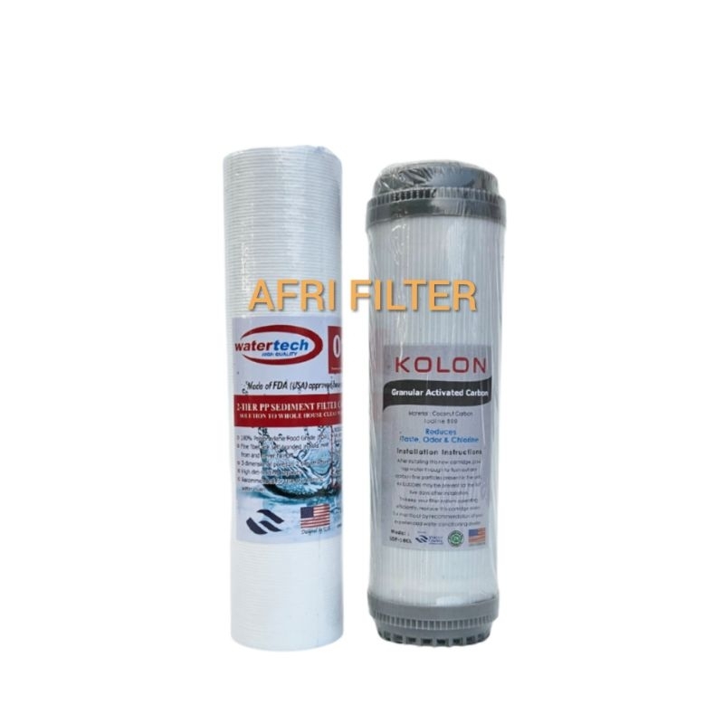 Paket EUGEN 2 Saringan /Filter Air Siap Pakai (Clear 10&quot; drat 3/4&quot; SG)