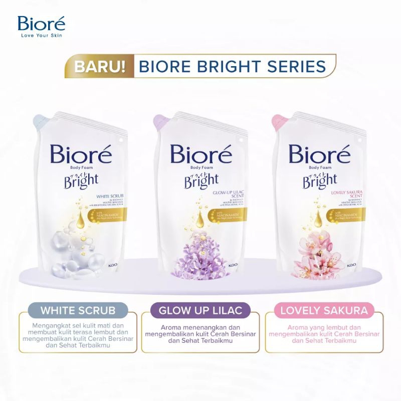 Biore Sabun Mandi Bright Series 380ml 400ml