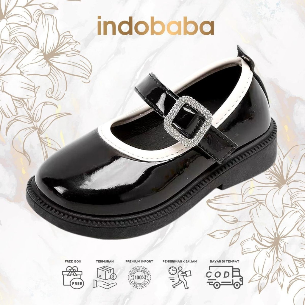 indobaba Sepatu Anak Perempuan Sneakers Anak Import Fashion Loafers 1-5 Tahun S156