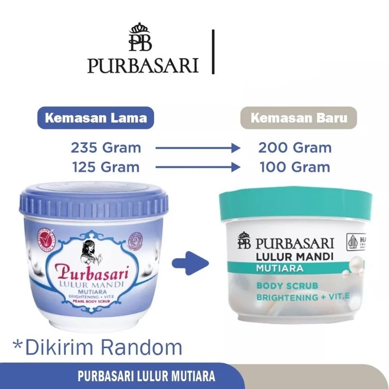 PURBASARI LULUR MANDI 100 GR|BODY SCRUB LULUR PURBASARI 100% ORIGINAL