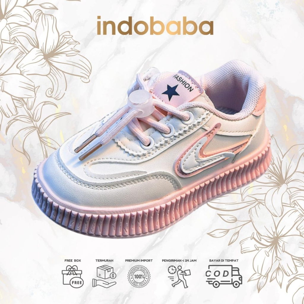 indobaba Sepatu Anak Perempuan Import Sneaker Anak Laki laki Import Usia 1-5 Tahun S177