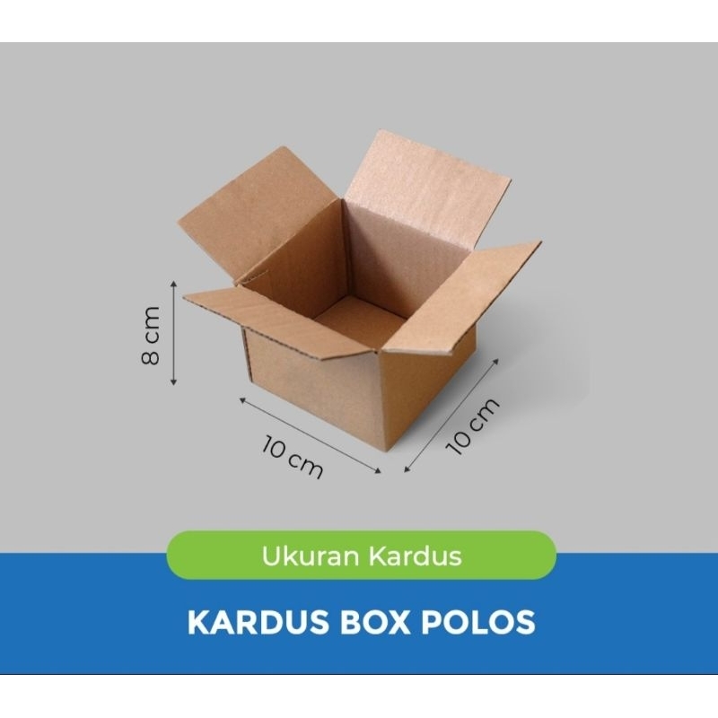 

kardus polos box packing ukuran 10x10x8