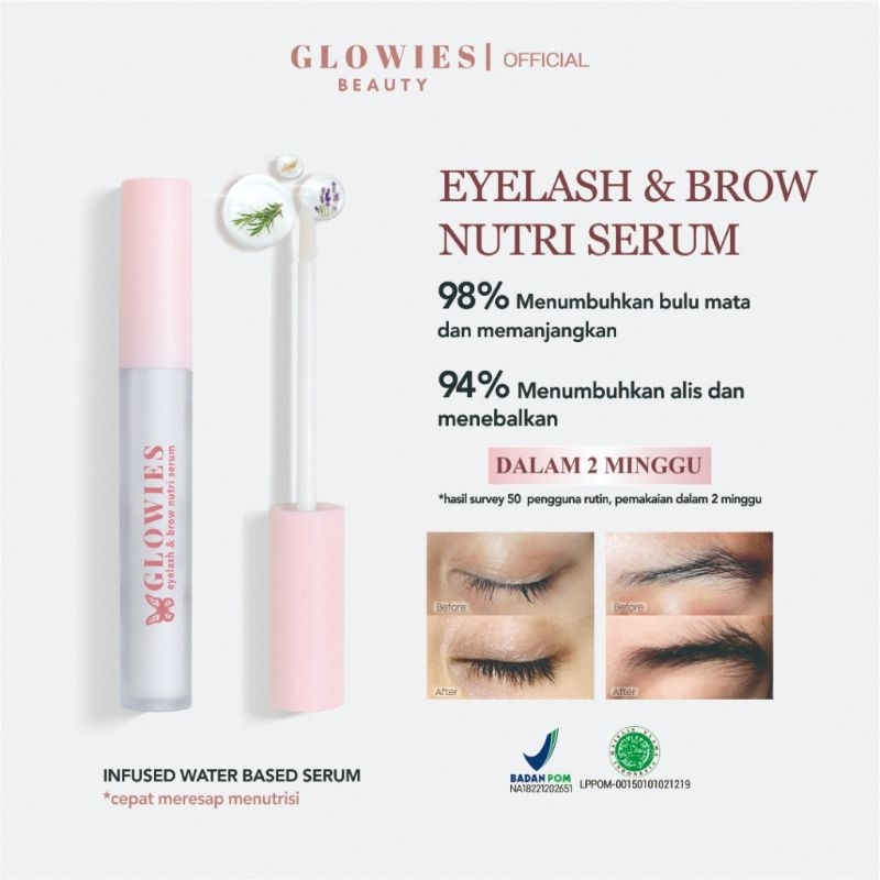 Glowies Eyelash & Brow Nutri Serum Glowies beauty serum alis dan bulu mata