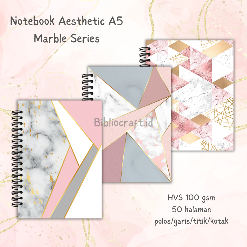 

BUKU TULIS - BUKU CATATAN - NOTEBOOK JURNAL A5 PASTEL ABSTRACT - BLANK GARIS TITIK KOTAK - By BIBLIOCRAFT