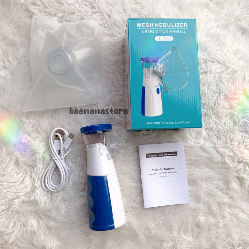 Nebulizer mini - alat terapi pernafasan - mesh nebulizer portabel - terapi uap nebulizer inhaler pernapasan