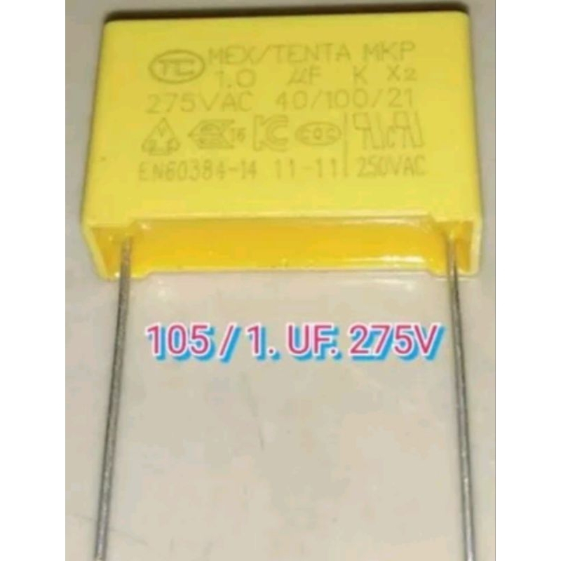 1,BIJI KAPASITOR 105 / 1UF, 275 VOLT