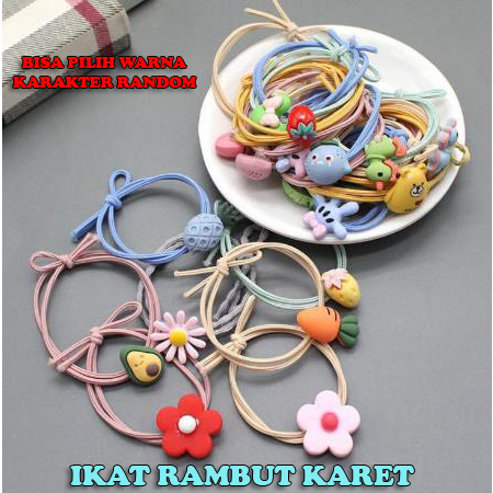 * NCC * Ikat Rambut Pita Scrunchie Ala Korea Aksesoris Rambut Imut Lucu Karakter Kuromi Melody Kepang