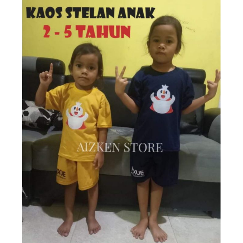 Kaos anak laki laki perempuan mixue 2 - 5 tahun