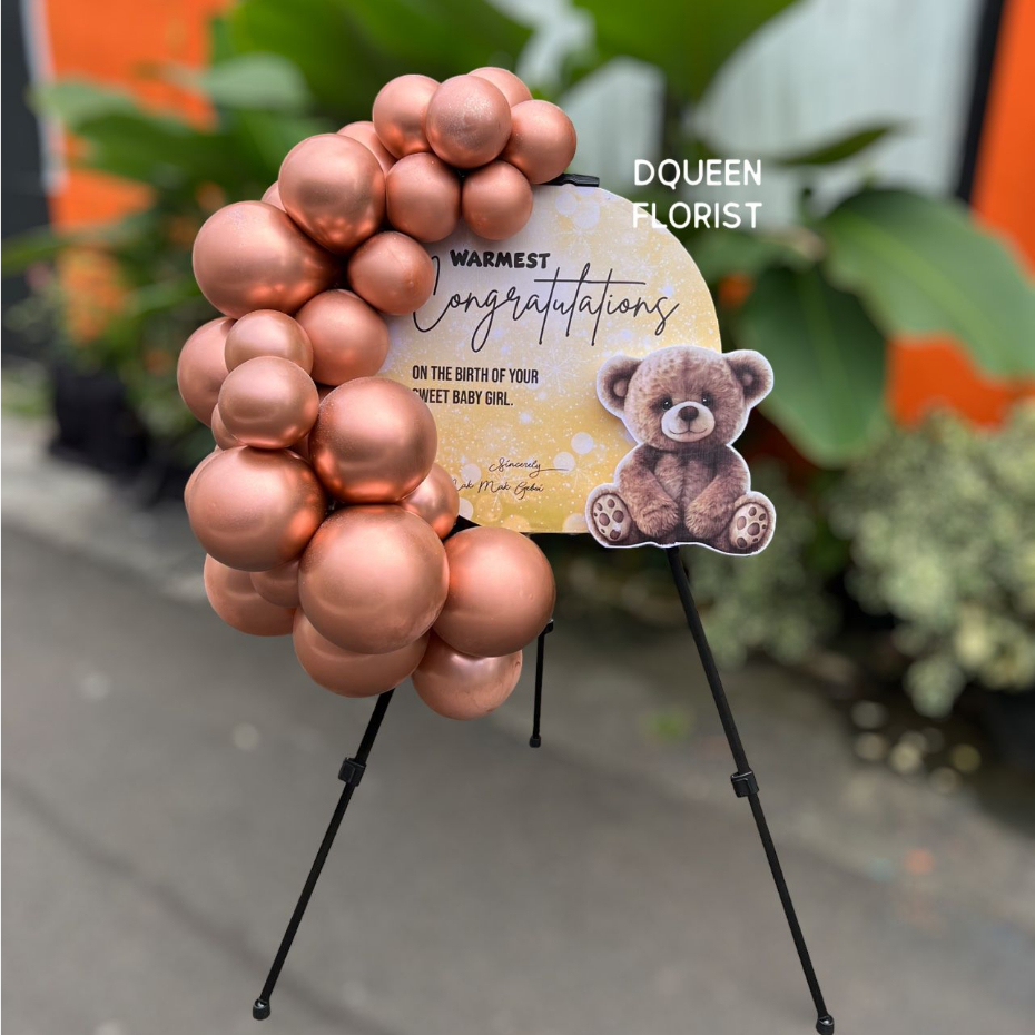 Dqueen Florist - Papan Balon New Born Baby Congratulations Birthday