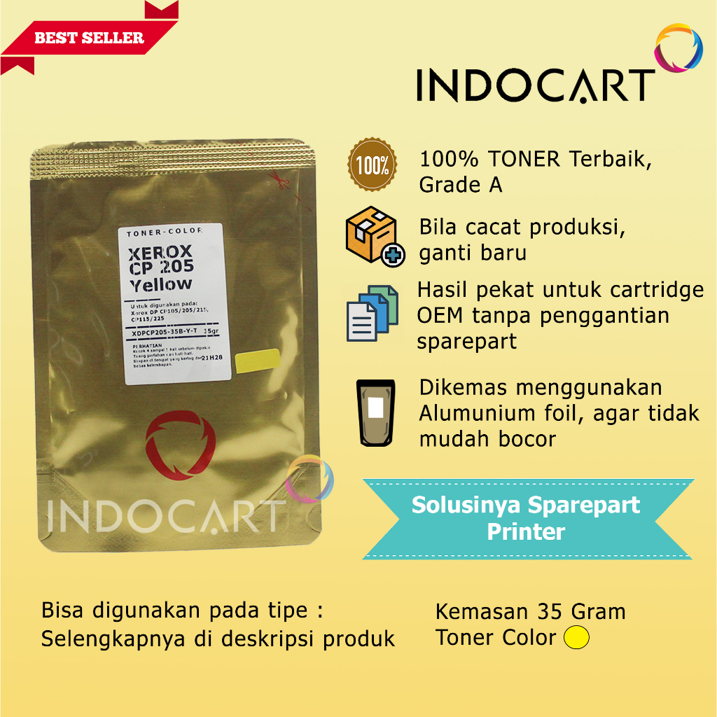 Serbuk Toner Warna Jepang-Dell 1760nw-K-40gr/CMY-35gr