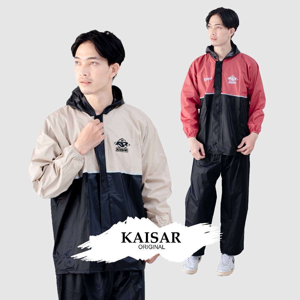 Jas Hujan Rain Coat Mantel Hujan Motor Anti Rembes KAISAR Setelan Jaket Celena Pria Wanita Full Pres Original Awet Kuat Halus