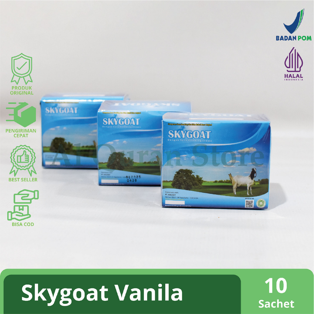 

SKYGOAT Susu Sky Goat Kambing Etawa Skygoat 1 Box Isi 10 Sachet Sky Goat Susu Kambing Etawa Ettawa Full Cream Isi 10 Sachet Rasa Original Gomars Skygoat Original Amh Etawaku Bubuk Murni Ettawa 1kg Goatfit Saset Sasetan