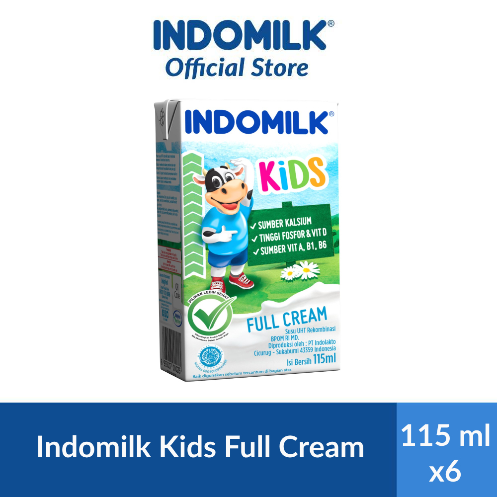 

Indomilk Kids Full Cream UHT 115 ml x 6
