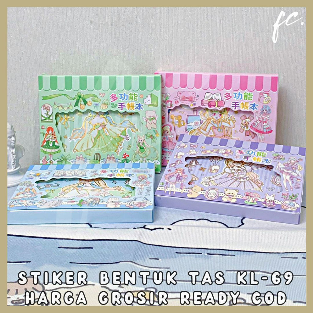 

1 Set Tas Tali Buku Album Binder Spiral Sweet Foldable Sticker Note Book + Notes KL-69 SENMU SEN MU YE DA Momo Stiker Set Transparan Waterproof Pastel Jurnal Scrapbook Diary Estetik Decoration Accessories Hampers Bingkisan Anak