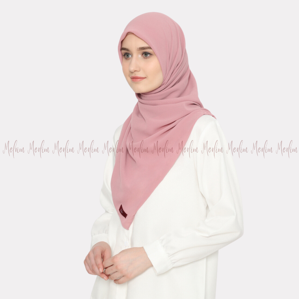 Hijab Segi Empat Ceruty Babydoll/ Segiempat /Hijab Ceruty Babydoll By Merlim