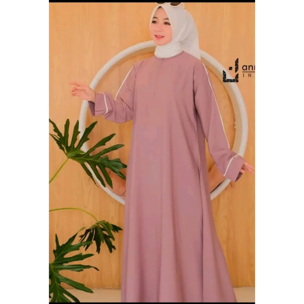 ( BISA COD) ABAYA POLOS POLET PANJANG/ GAMIS JUMBO POLET PANJANG BASIC ABAYA TURKI