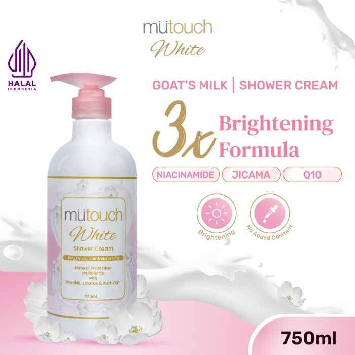 MUTOUCH White Shower Cream Brightening and Moisturizing 750ml