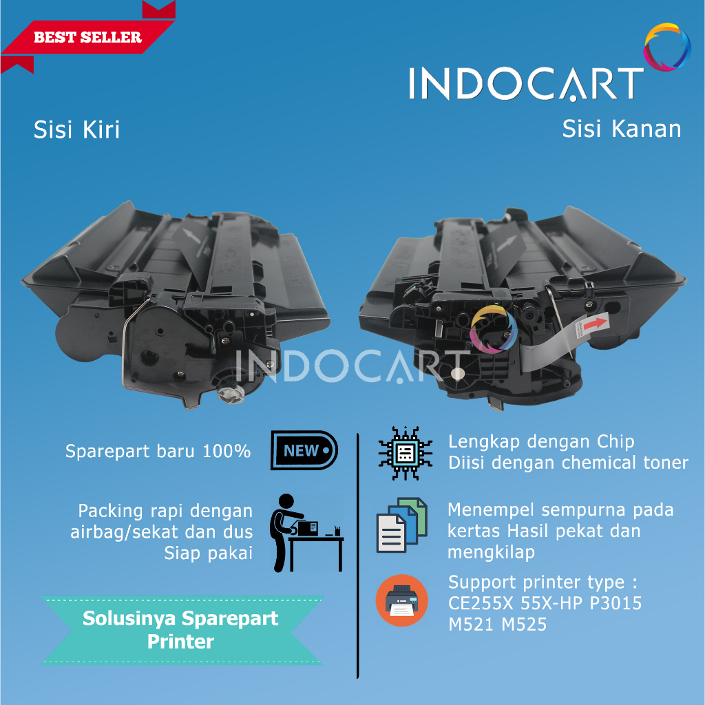 Toner Cartridge Compatible CE255X 55X-Printer LaserJet HP P3015 M525