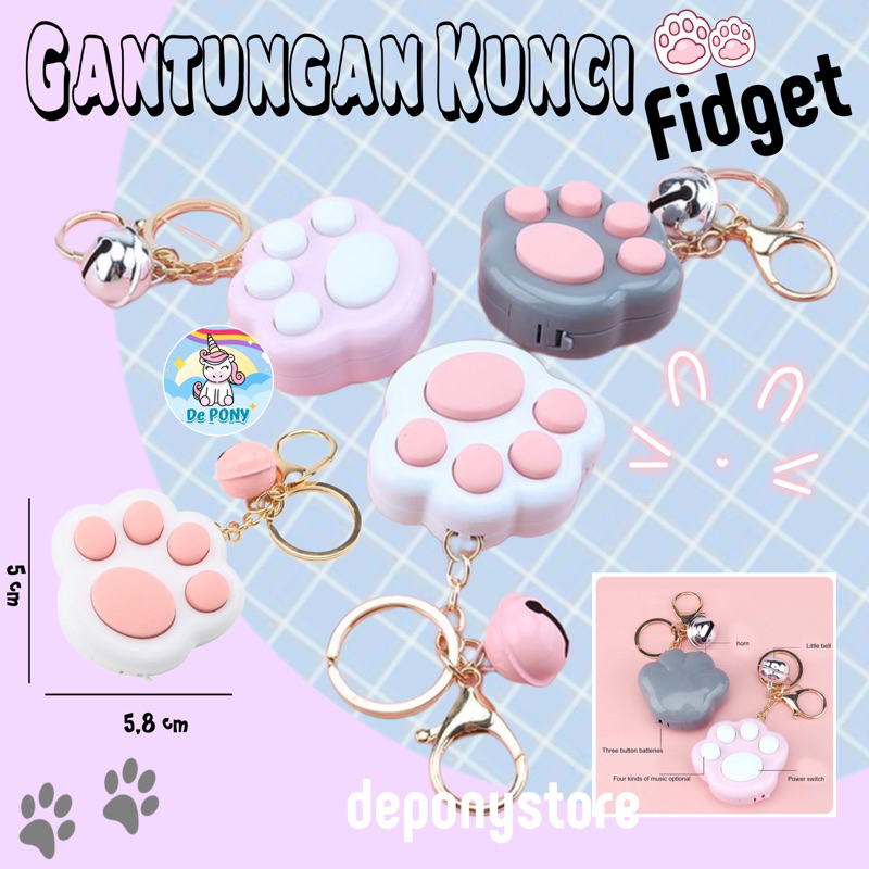 Gantungan Kunci Fidget Game Cat Paws mainan viral