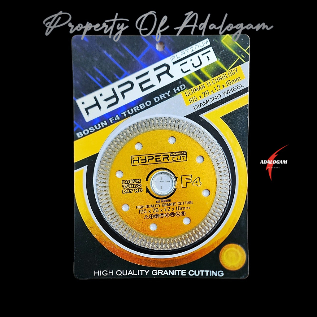 HYPER F4 X-Turbo Diamond Wheel Net 4 Inch - Mata Pisau Potong Granit