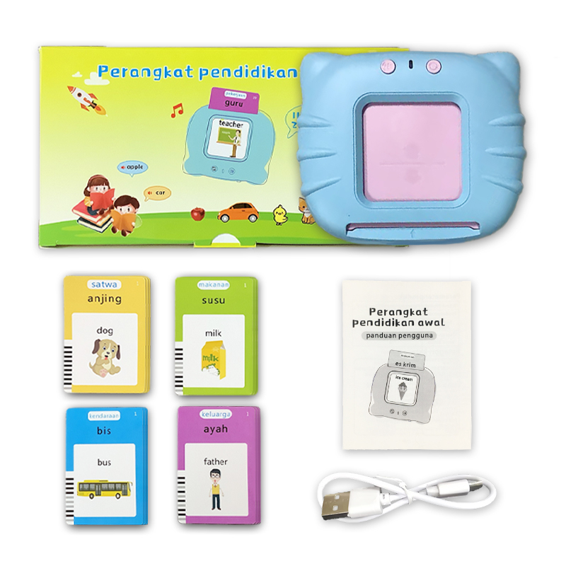 Mainan Anak Edukasi Belajar Bahasa Inggris Audio Flash Card English Education Talking Flash Memory Card Machine Toys Pure Flash Cards Games Music