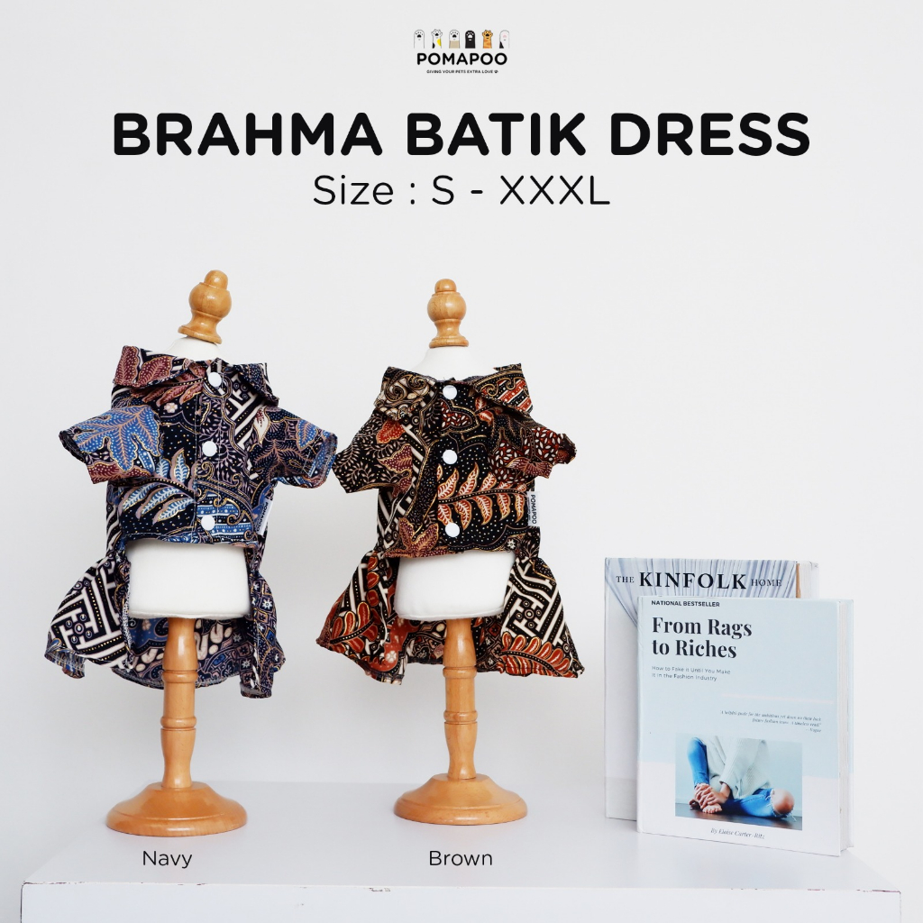 POMAPOO - Kemeja Kucing dan Kemeja Anjing Brahma Batik Shirt dan Dress