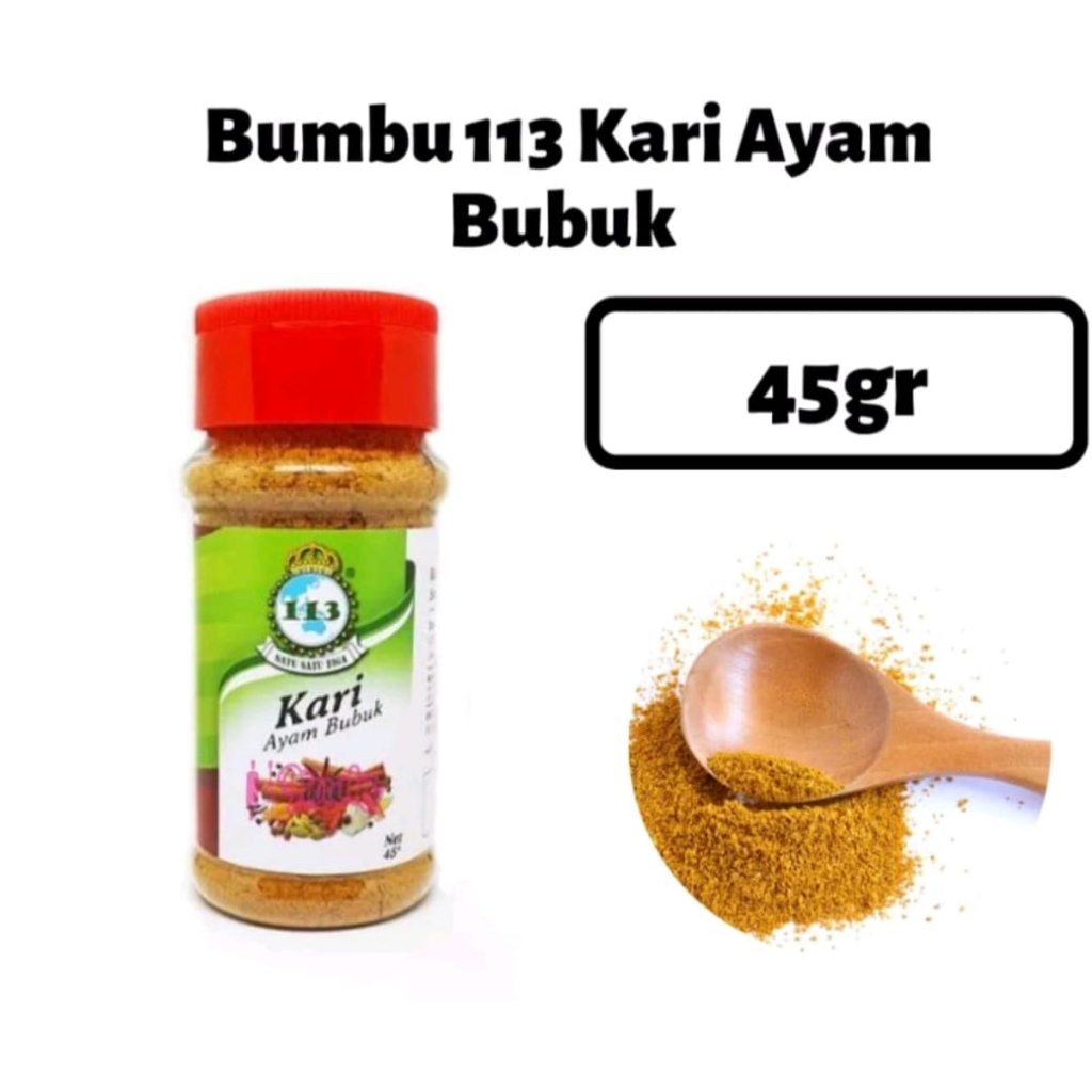 Bumbu Masak 113 Kari Ayam Bubuk Satu Satu Tiga 45gr