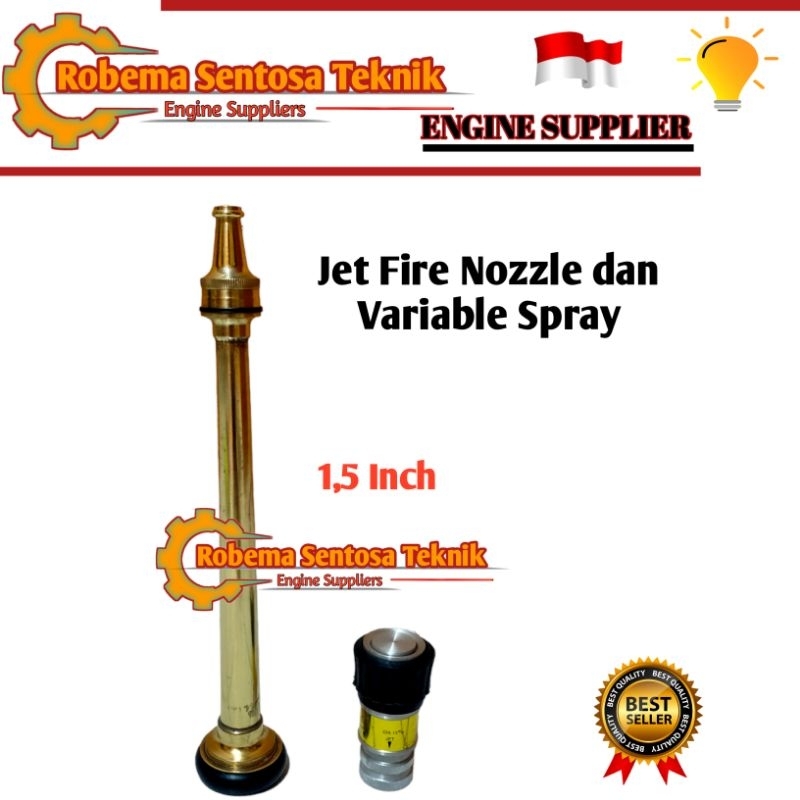 Nozzle Jet Pemadam Sprayer Variable Full Kuningan 1,5 Inch | Pemadam Kebakaran