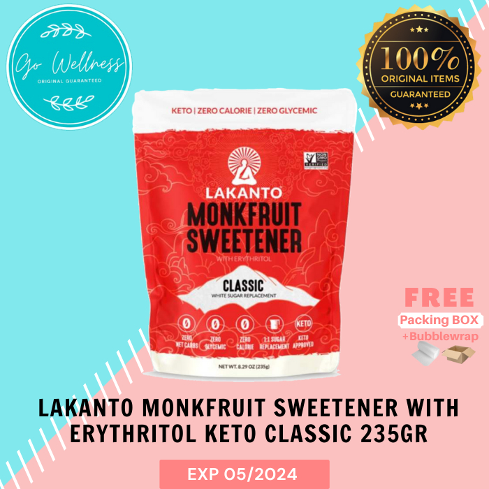 

LAKANTO MONKFRUIT SWEETENER CLASSIC 235GR