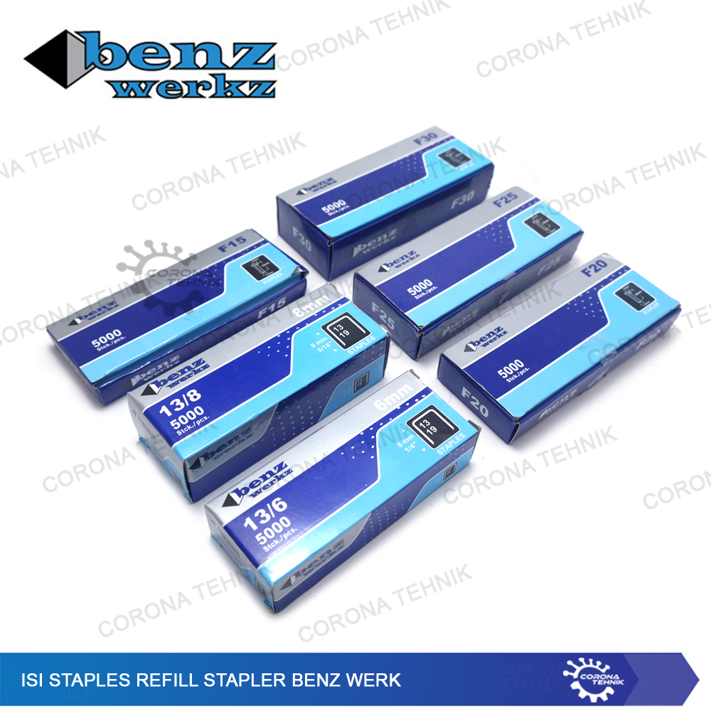 

F20 - 20 mm (Model Paku) - Isi Staples Refill Stapler Benz Werk