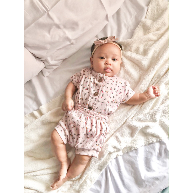 Alenka - Newborn Button Set (Hanya Setelan Baju) / Setelan Kancing Bayi