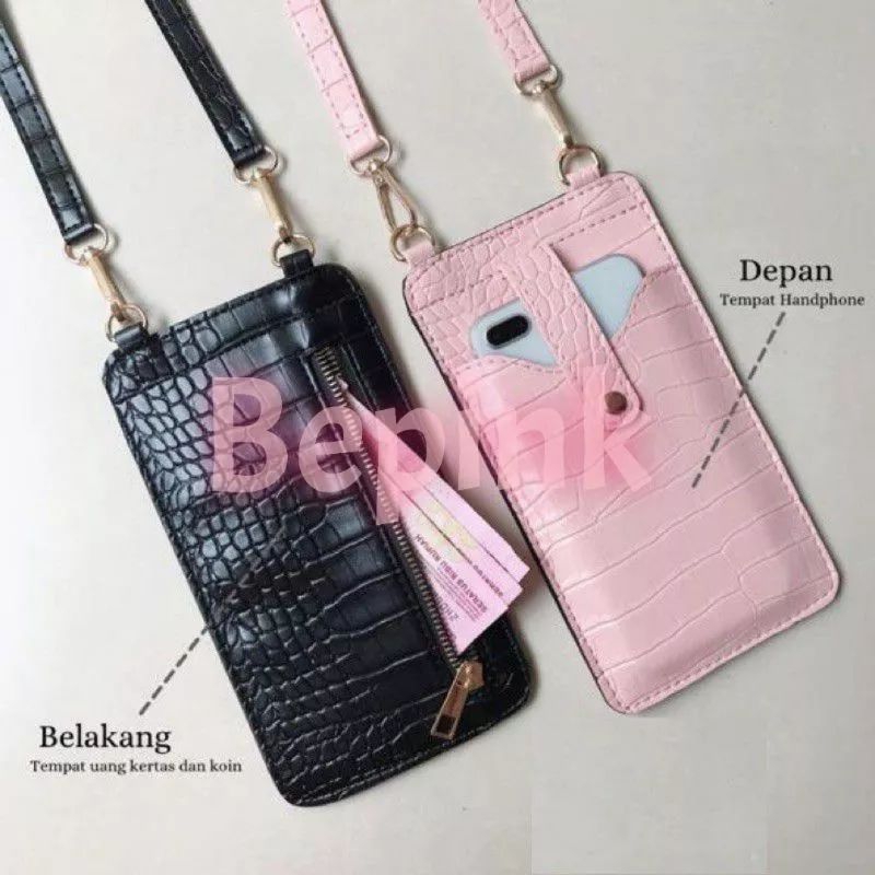 TAS SELEMPANG HP CROCO /POUCH POCKET HP (BEPINK OFFICIAL)