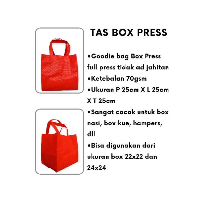 

(LUSINAN 12 PCS) Goodie bag box (HS) 25x25x25