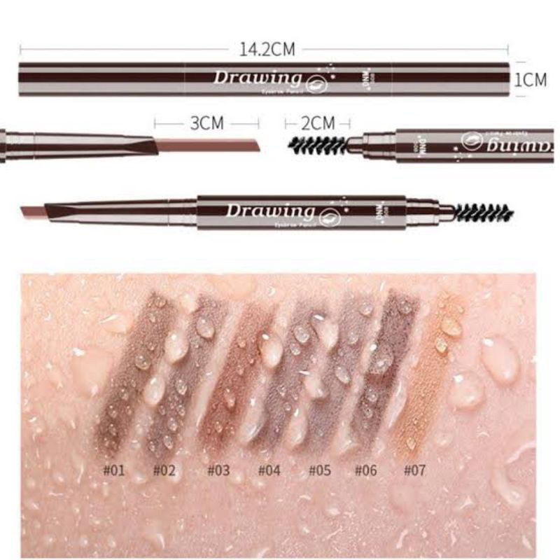 DNM pensil alis Eyebrow Pencil Double Head Waterproof DNM Original