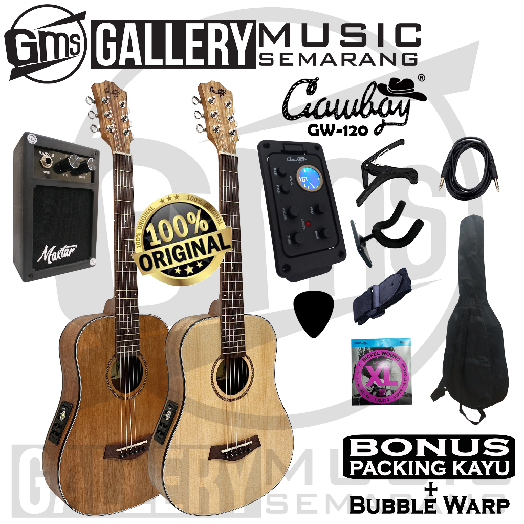 ORIGINAL!!! Gitar Akustik Elektrik ¾ Import Merk Cowboy GW-120 NA GW 120NS 3/4 3per4 AW-6