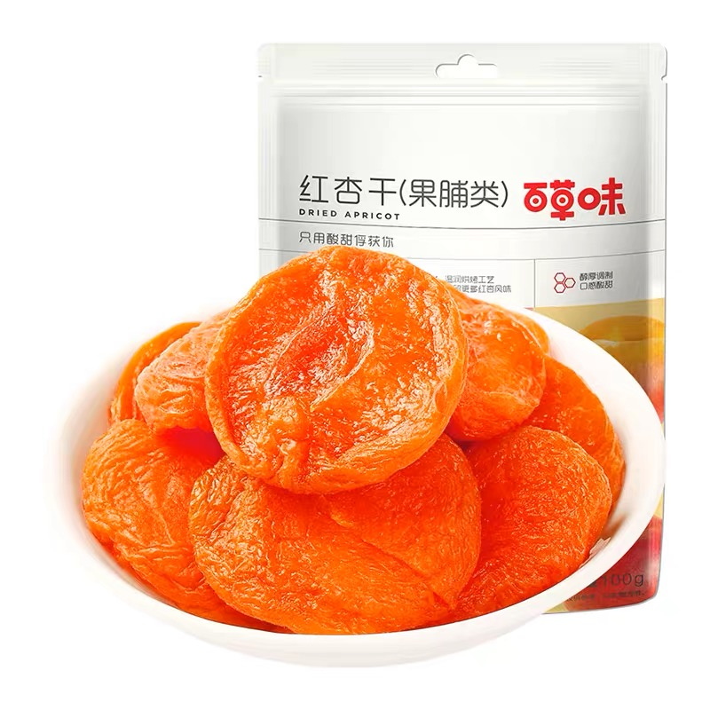 

Aprikot Merah Dried Fruit Red Apricot 红杏干 Manisan Buah Kering 100g Baicaowei Import 百草味