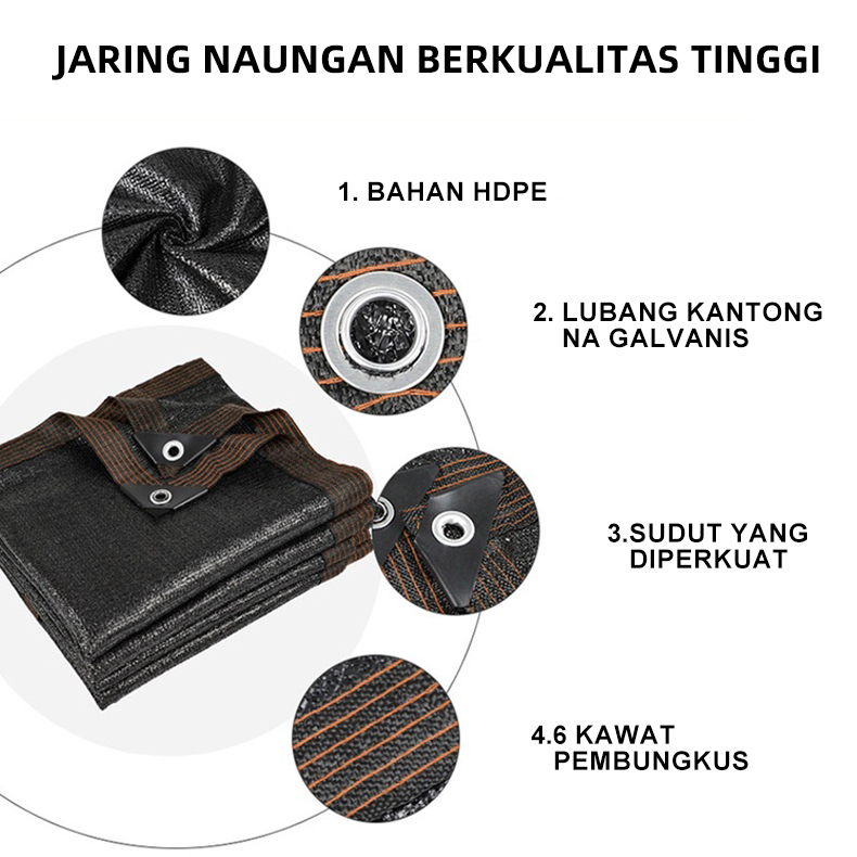 Paranet 90% Sunshade Net, Jaring Penahan Matahari Luar Ruangan, Terpal Jaring Naungan Angin Anti-uv, Penahan Sinar Matahari Untuk Berkebun Mobil, Tabir Surya,halaman, Kanopi Tenda Musim Panas