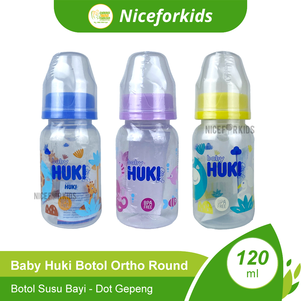 Huki Botol Ortho Round 120ml (CI0328) /  Ortho Round 240ml (CI0329) / Botol Susu Anak