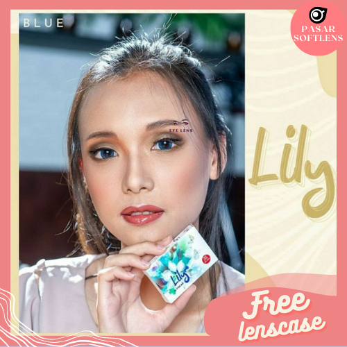 SOFTLENS LILY MINUS -3.50 s/d -6.00 FREE LENSCASE DIA 16MM By IRISLAB / GREY BLACK BROWN BLUE / Softlen Soflen Soflens