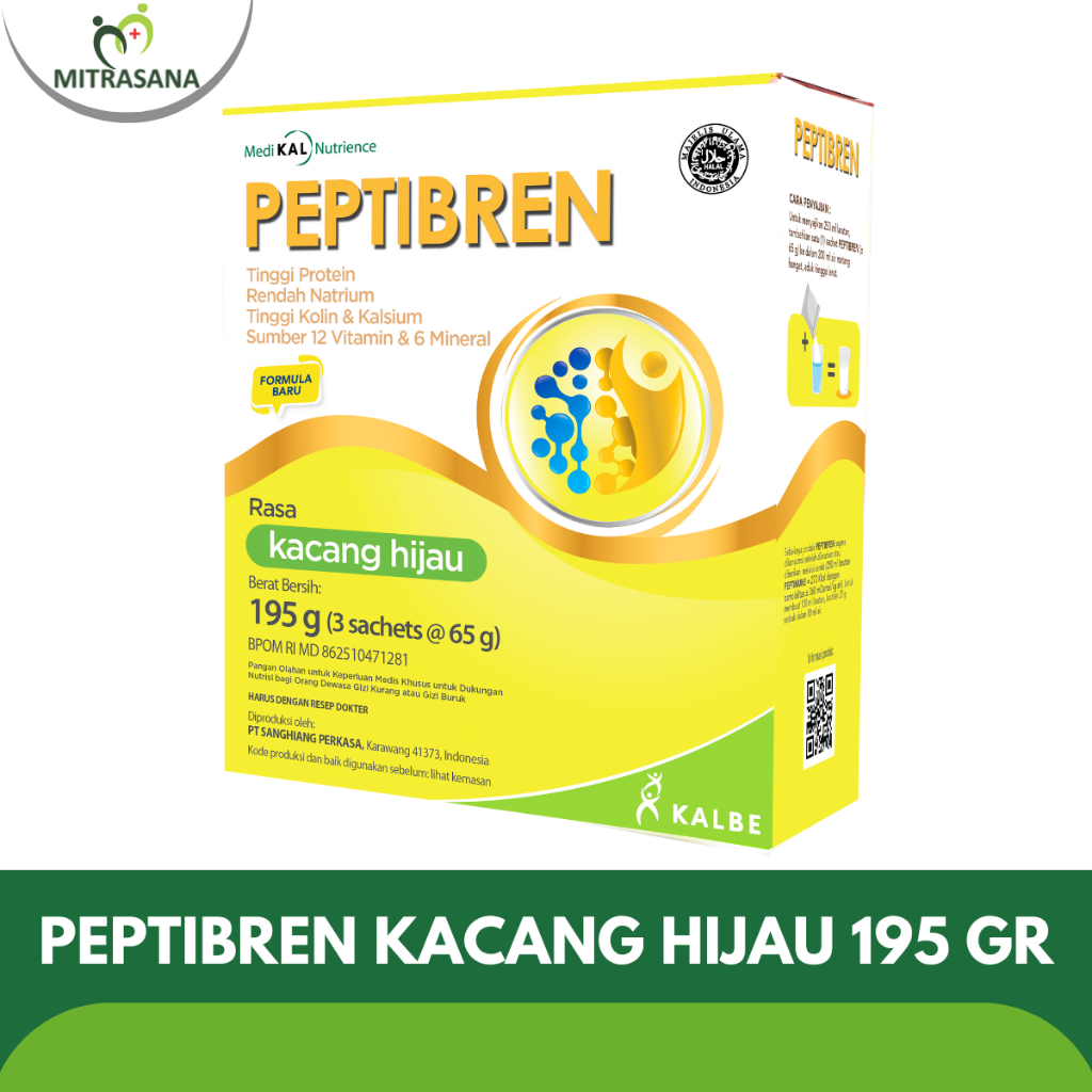 

Peptibren Kacang Hijau 195 Gr - Nutrisi Kesehatan Syaraf