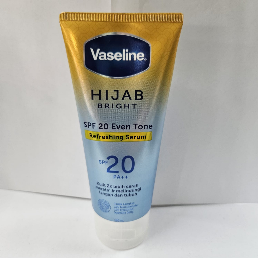 Vaseline Hijab Bright Hand &amp; Body Serum All Day Radiant, SPF 20 PA ++, Omega Night Renew 180 ML