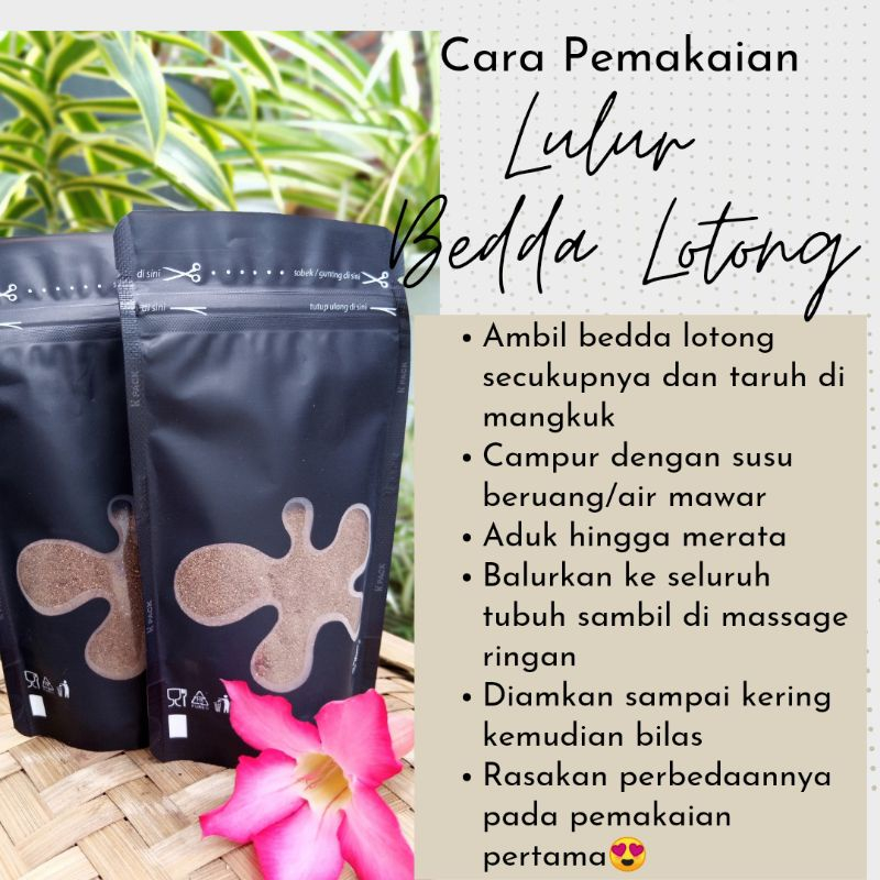 BEDDA LOTONG Bubuk Lulur Rempah 45gr - BEDDA LOTONG Body Scrub 45gr