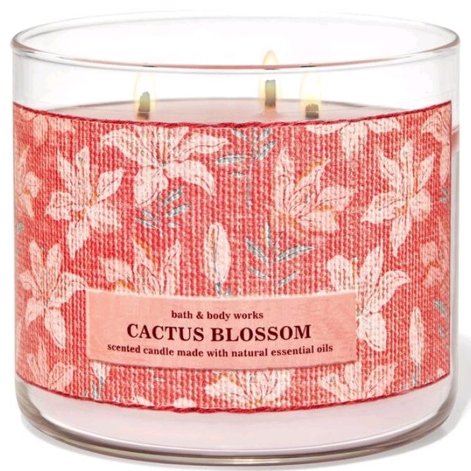 BATH &amp; BODY WORKS BBW CACTUS BLOSSOM 3-WICK SCENTED CANDLE 411 G LILIN WANGI 3 SUMBU UKURAN BESAR PENGHARUM RUANGAN