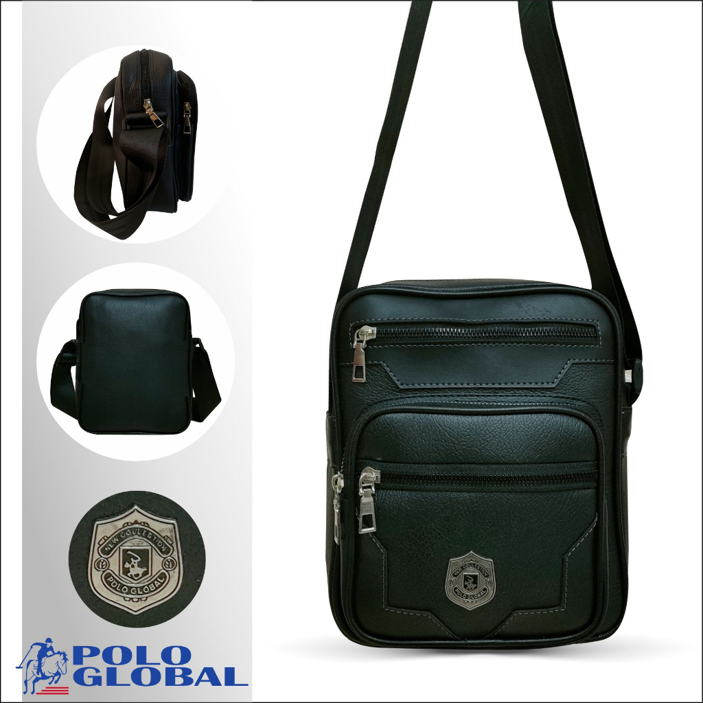 Polo Global Monzy Tas Selempang Pria Sling bag Original Tas Slempang Bahu Trendy - Art 9883