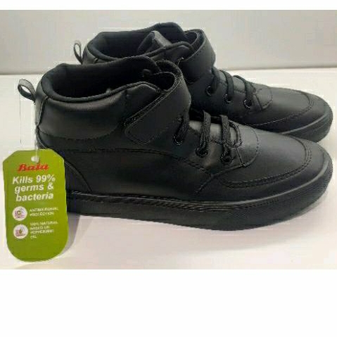 B'FIRST BATA SEPATU SEKOLAH HITAM MODEL STRAP -  ORIGINAL BATA