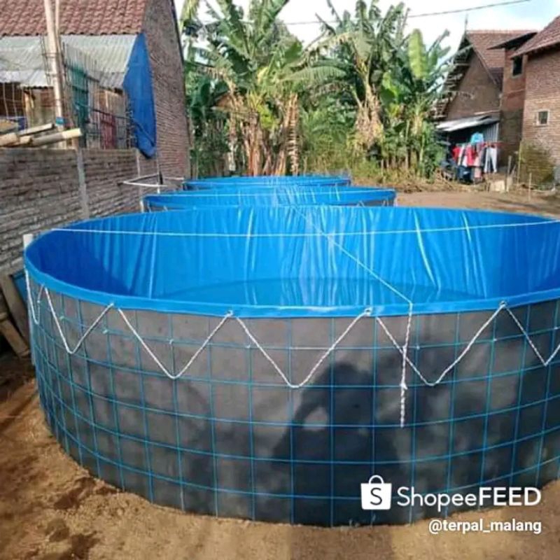 Terpal kolam bulat diameter 3 fullset tinggi 1m