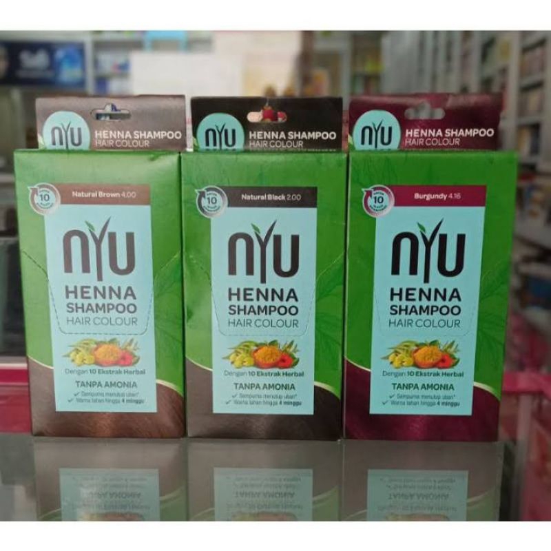 Nyu Henna Shampoo 1box isi 4