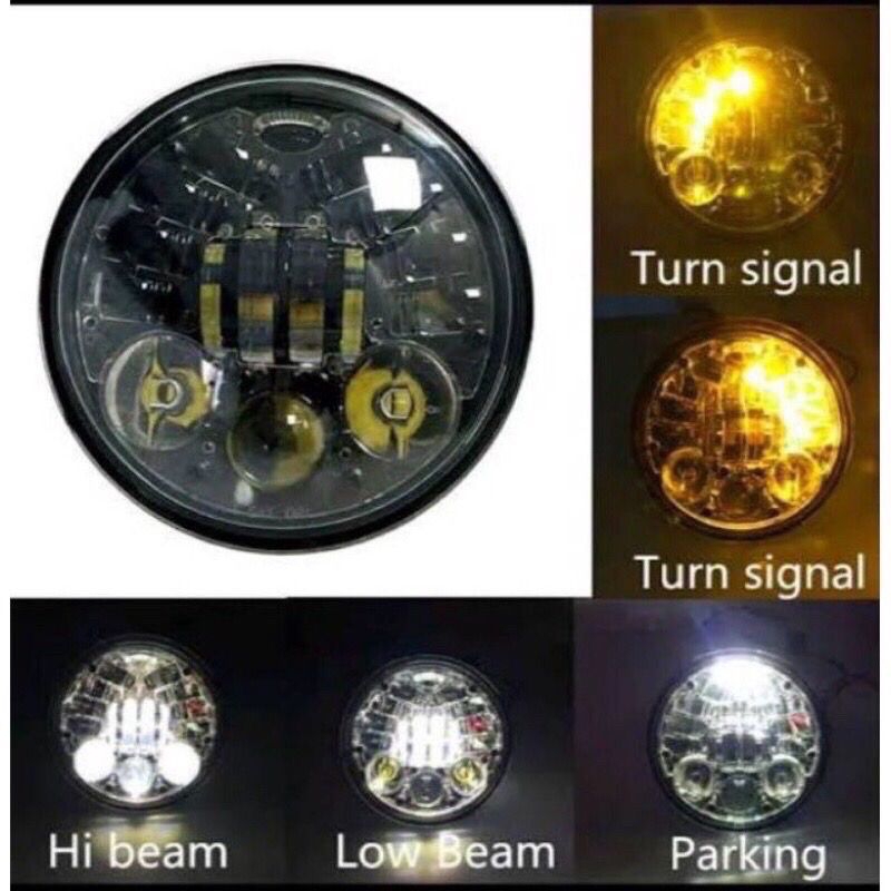 lampu daymaker plus batok 7inch 19titik led string cobra rxking tiger w175 cb